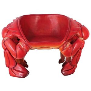 Design Toscano NE590079 44 Inch Spice Islands King Crab Chair - Red