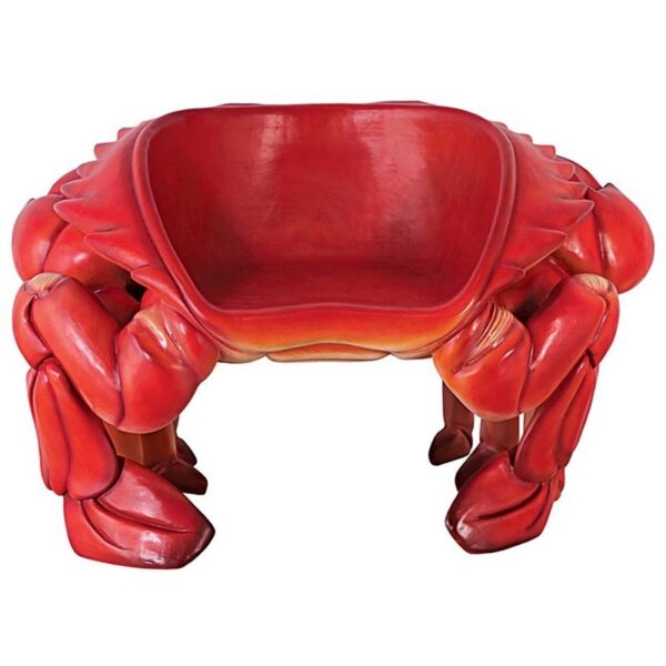 Design Toscano NE590079 44 Inch Spice Islands King Crab Chair - Red