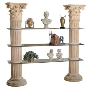 Design Toscano NE68471 76 Inch Columns of Corinth Shelves