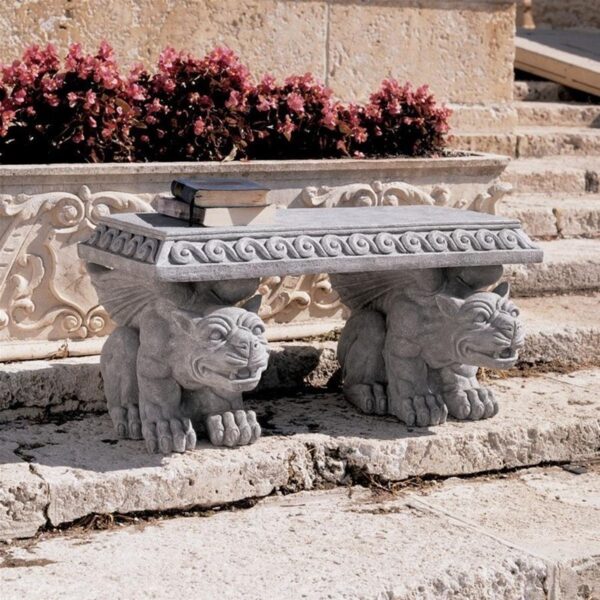 Design Toscano NG29878 31 Inch Blair Castle Gargoyle Bench