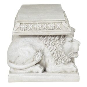 Design Toscano NG31140 29 1/2 Inch Grand Lion Bench of St Johns Square