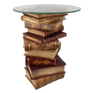 Design Toscano NG32069 16 Inch Power of Books Side Table