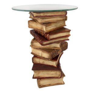 Design Toscano NG32069 16 Inch Power of Books Side Table