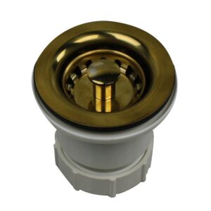 Nantucket Sinks NS-403PB 2-1/2 Inch Junior Duo Bar Sink Drain In Polished Brass