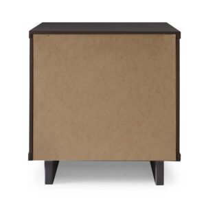 Manhattan Comfort Granville Modern Nightstand 1.0 with 1 Full Extension Drawers in Dark Grey