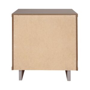 Manhattan Comfort Granville Modern Nightstand 1.0 with 1 Full Extension Drawers in Light Grey