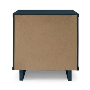 Manhattan Comfort Granville Modern Nightstand 2.0 with 2 Full Extension Drawers in Midnight Blue