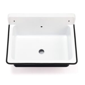 Nantucket Sinks NS-ACBS20OF Anchor 19 1/2 Inch Wall Mount Bucket Bathroom Sink with Overflow