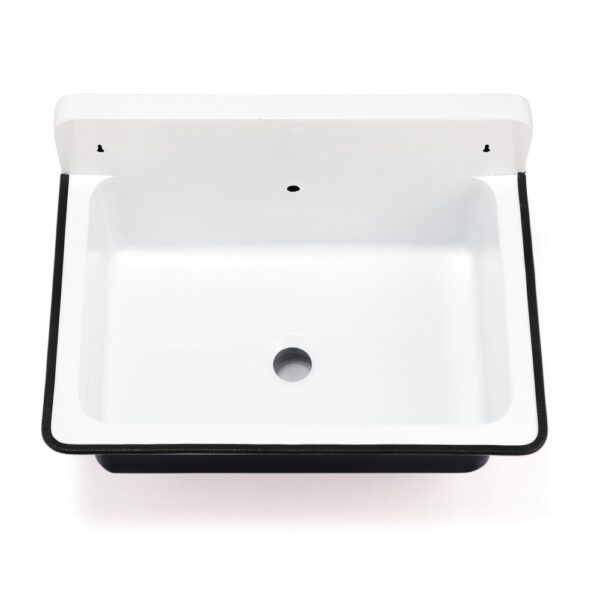 Nantucket Sinks NS-ACBS20OF Anchor 19 1/2 Inch Wall Mount Bucket Bathroom Sink with Overflow