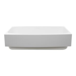 Nantucket Sinks NS-GSEZA32S Retrofit 30.75 Inch Glacierstone Single Bowl EZApron Kitchen Sink in White