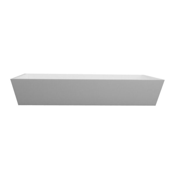 Nantucket Sinks NS-GSTR24 Glacierstone 24 Inch Rectangle White Bathroom Sink