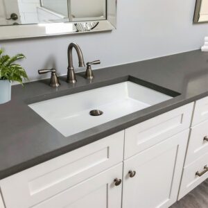 Nantucket Sinks NS-GSTR24 Glacierstone 24 Inch Rectangle White Bathroom Sink