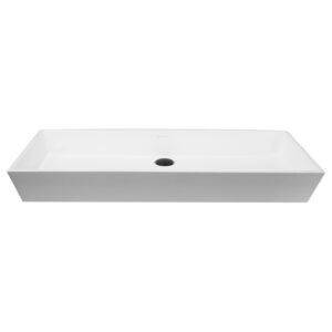 Nantucket Sinks NS-GSTR36 Glacierstone 36 Inch Rectangle White Bathroom Sink