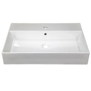 Nantucket Sinks NS-NPCS28W Newport 28 Inch Fireclay Wall Mount or Console Mount Bathroom Sink in White