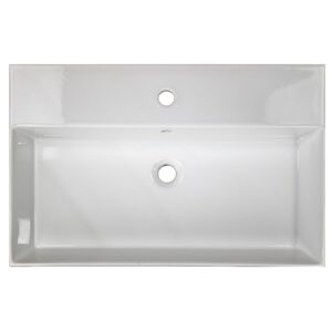 Nantucket Sinks NS-NPCS28W Newport 28 Inch Fireclay Wall Mount or Console Mount Bathroom Sink in White