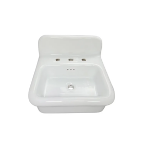 Nantucket Sinks NS-VCDM20-WW Victorian Era 19.5 Inch Wall-Mount Fireclay Bathroom Sink