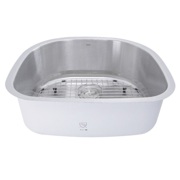 Nantucket Sinks NS03i-16 Sconset 23 Inch D-Bowl Undermount Stainless Steel Kitchen Sink - 16 Gauge