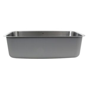 Nantucket Sinks NS3018-9-16 Sconset Collection 30 Inch Large Rectangle 16 Gauge Single Bowl Undermount Stainless Steel Kitchen Sink