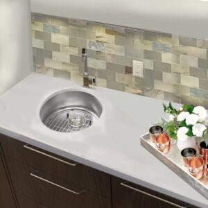 Nantucket Sinks NS37 Round Undermount Stainless Steel Bar/Prep Sink