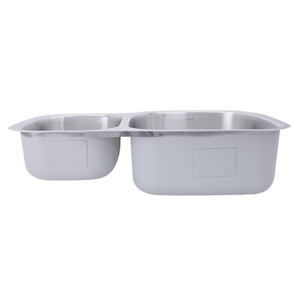 Nantucket Sinks NS7030-16 32-1/2 Inch 70/30 Reverse Double bowl Undermount Stainless Steel Kitchen Sink, 16 Gauge