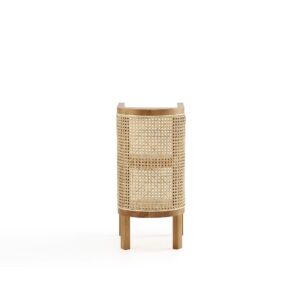 Manhattan Comfort Versailles End Table in Nature Cane