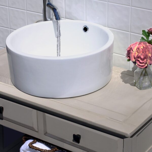 Nantucket Sinks NSV213 Brant Point 16 Inch Round Vessel Vanity Sink