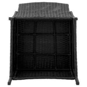 Manhattan Comfort Imperia Steel Rattan 3-Piece Patio Conversation Set with Cushions in Grey