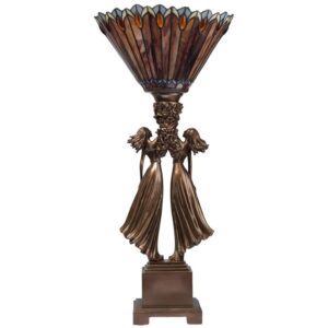 Design Toscano PD1160 12 Inch Art Deco Stained Glass Lamp