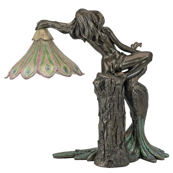 Design Toscano PD726 15 Inch Peacock Goddess Lamp