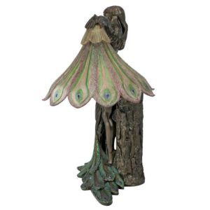 Design Toscano PD726 15 Inch Peacock Goddess Lamp