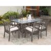 Panama Jack PJO-1601-GRY-7DA-CUSH Graphite 7-Piece Arm Chair and Dining Set with Cushions