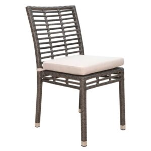 Panama Jack PJO-1601-GRY-SC-CUSH Graphite 22 Inch Stackable Side Chair with Cushion