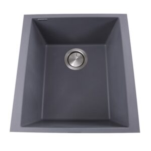 Nantucket PR1716 Plymouth 17 Inch Single Bowl Undermount Granite Composite Bar-Prep Sink