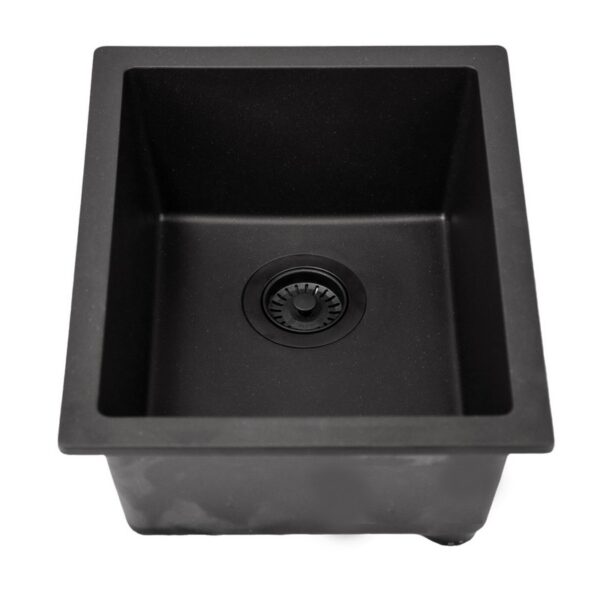 Nantucket Sinks PR1815 Rockport 15 Inch Single Bowl Granite Composite Dualmount Bar-Prep Kitchen Sink