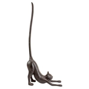 Design Toscano QH14041 8 Inch Kitty Crouch Iron Paper Towel Holder