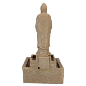 Design Toscano QN164006 12 Inch Buddha Fountain Square Base with LED