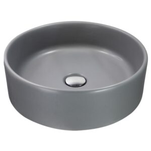 Nantucket Sinks RC4011 Regatta 15 3/4 Inch Single Bowl Fireclay Topmount and Vessel Bathroom Sink