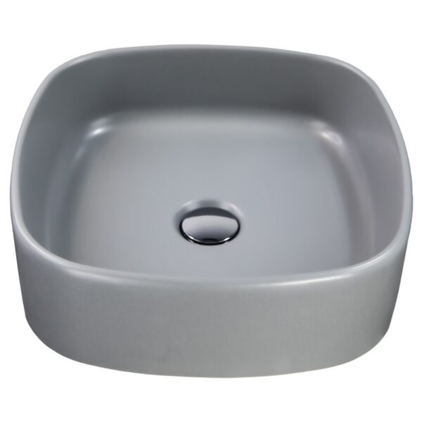 Nantucket Sinks RC4033 Regatta 15 3/4 Inch Single Bowl Fireclay Topmount and Vessel Bathroom Sink