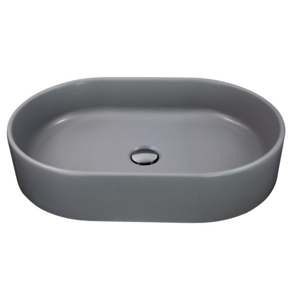 Nantucket Sinks RC5022 Regatta 23 3/4 Inch Single Bowl Fireclay Topmount and Vessel Bathroom Sink