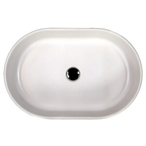 Nantucket Sinks RC5022 Regatta 23 3/4 Inch Single Bowl Fireclay Topmount and Vessel Bathroom Sink