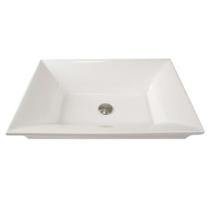 Nantucket Sinks RC73040W Cannes Italian Fireclay Semi-Recessed Sink in White