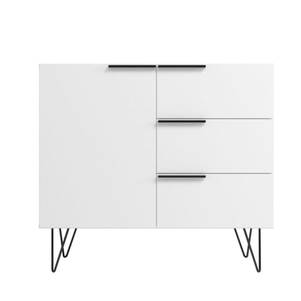 Manhattan Comfort Beekman 35.43 Sideboard with 2 Shelves in White