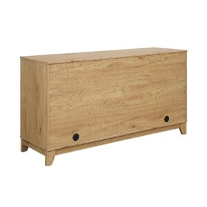 Manhattan Comfort Sheridan 59.05 Modern Cane Sideboard with Adjustable Shelves in Nature