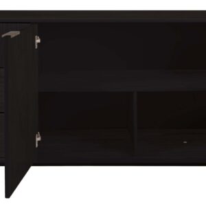 Manhattan Comfort Granville 55.07" Modern Sideboard with 3 Full Extension Drawers in Black