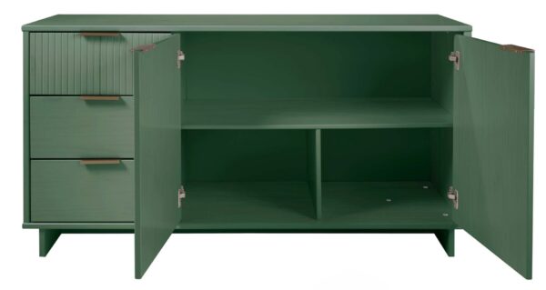 Manhattan Comfort Granville 55.07" Modern Sideboard with 3 Full Extension Drawers in Sage Green