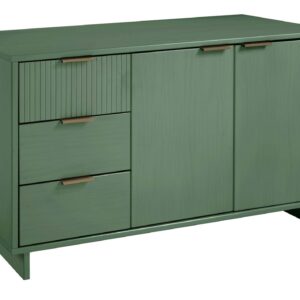 Manhattan Comfort Granville 55.07" Modern Sideboard with 3 Full Extension Drawers in Sage Green