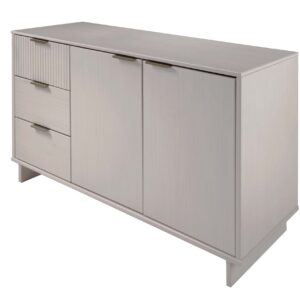 Manhattan Comfort Granville 55.07" Modern Sideboard with 3 Full Extension Drawers in Light Grey