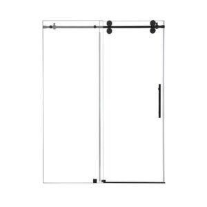 Altair SD80356-SS Lazaro 56 x 78 Inch Single Sliding Frameless Shower Door with Clear Glass