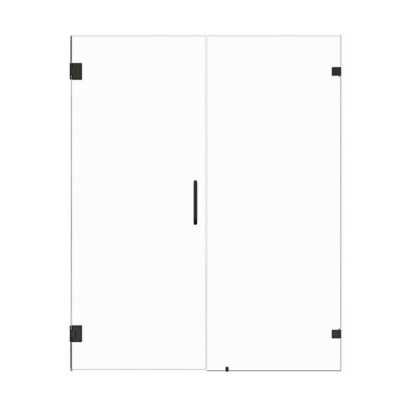 Altair SD80660-HI Roisin 60 x 74 Inch Frameless Hinged Shower Door with Clear Glass