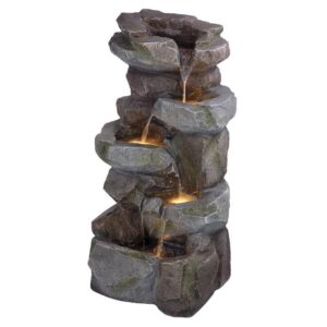 Design Toscano SH202670 19 Inch Rocky Peak Cascading Waterfall Fountain